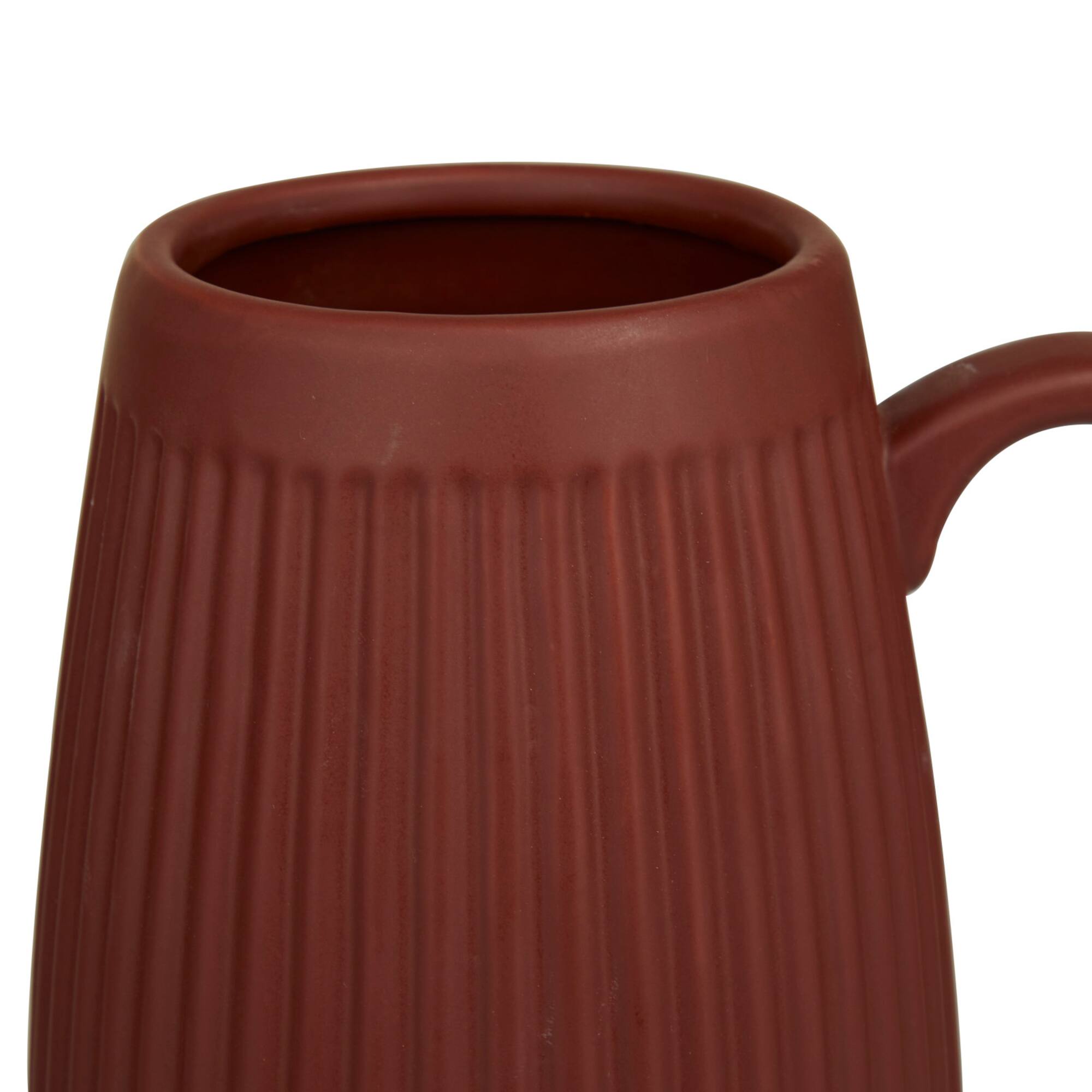 Set of 2" Maroon Stoneware Contemporary Vase 12" x 7" x 5"